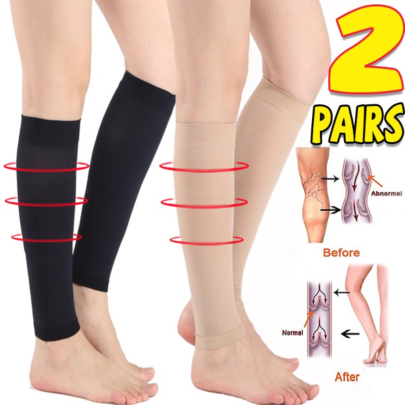Compression Sleeve Calf - 1/2Pairs Varicose Vein Medical Stocking Elastic