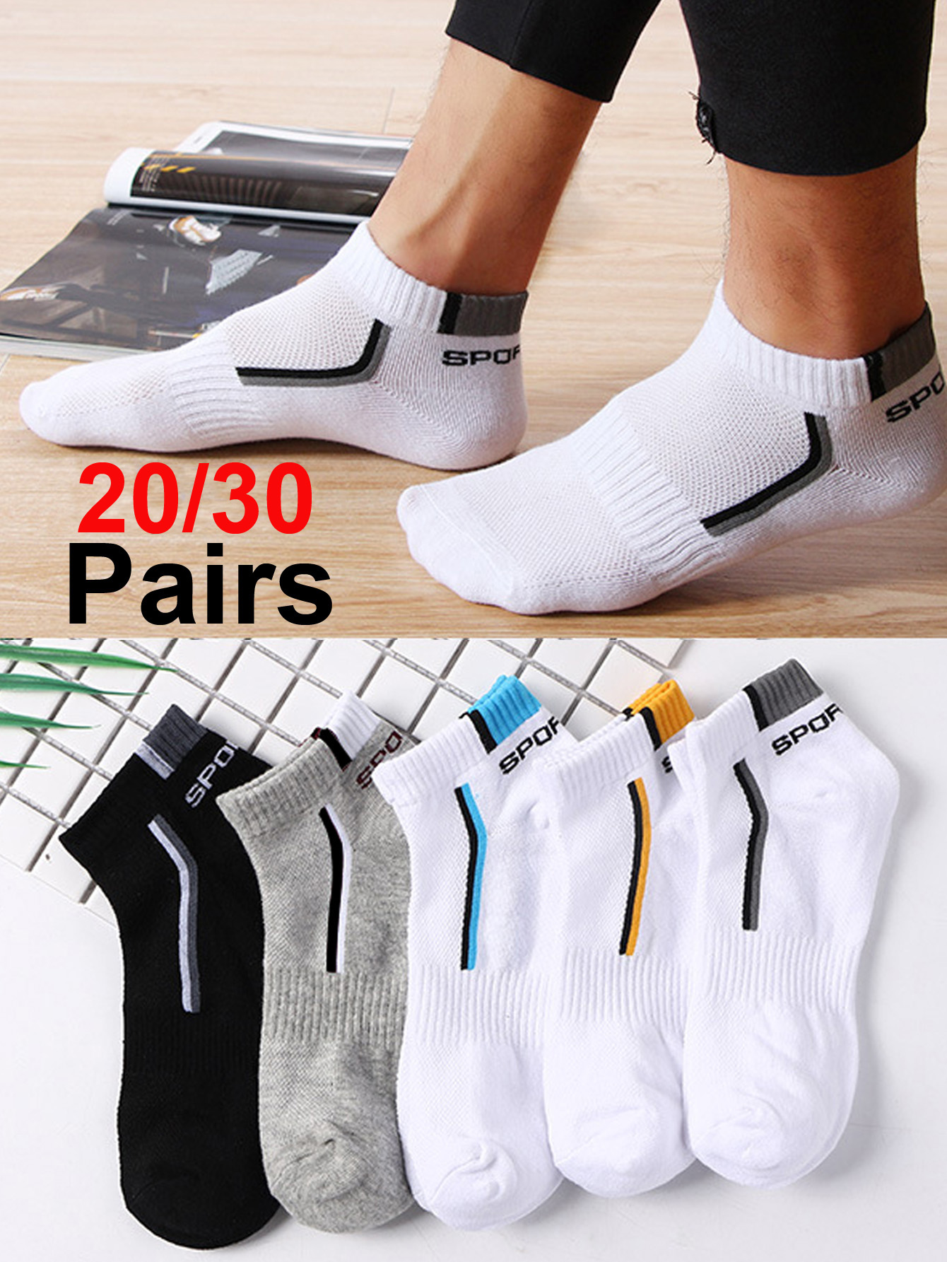 30pairs Men's Fashion Cotton B – Ankle Sock Low Cut Bewertung und Preis