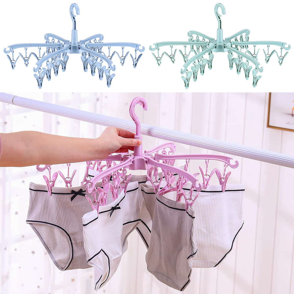 24 Clips Folding Clothes Dryer – Sock Organizer Tray Bewertung und Preis