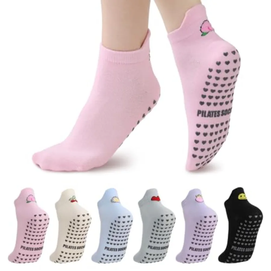 6 Pairs Pilates Socks with Gri – Grip Sock Yoga Bewertung und Preis