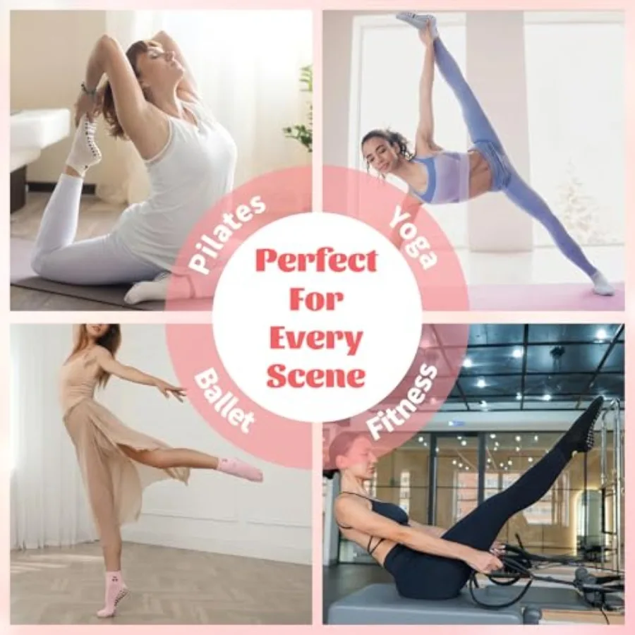 6 Pairs Pilates Socks with Gri – Grip Sock Yoga Bewertung und Preis
