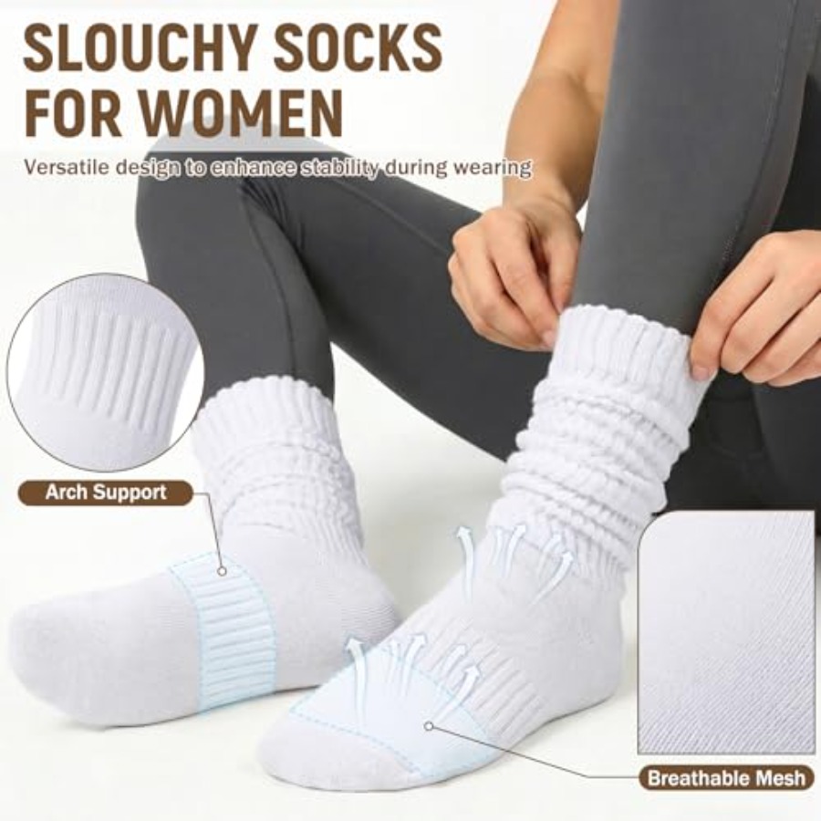 Chalier 5 Pairs Slouchy Socks  – Boot Sock Slouchy Bewertung und Preis