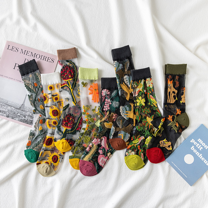 1/4 Pairs Retro Flower Women G – Silk Sock Bamboo Bewertung und Preis