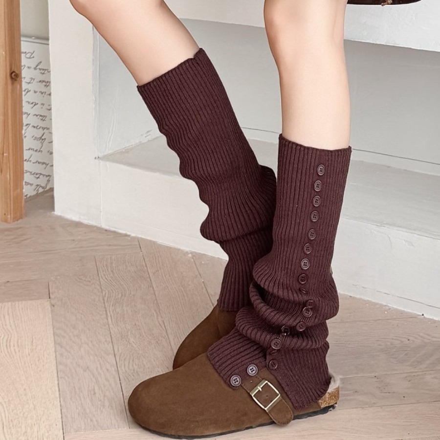 ​New Women's Button Detail Slo – Boot Sock Slouchy Bewertung und Preis