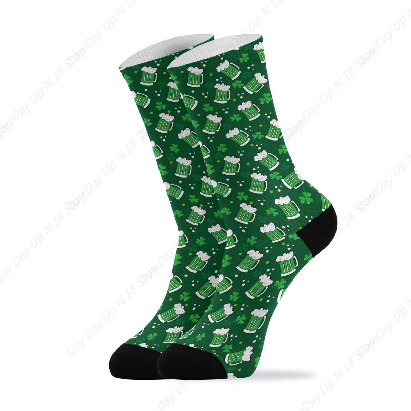 Green Clover Leaf Beer St. Pat – Cotton Crew Sock Pack Bewertung und Preis