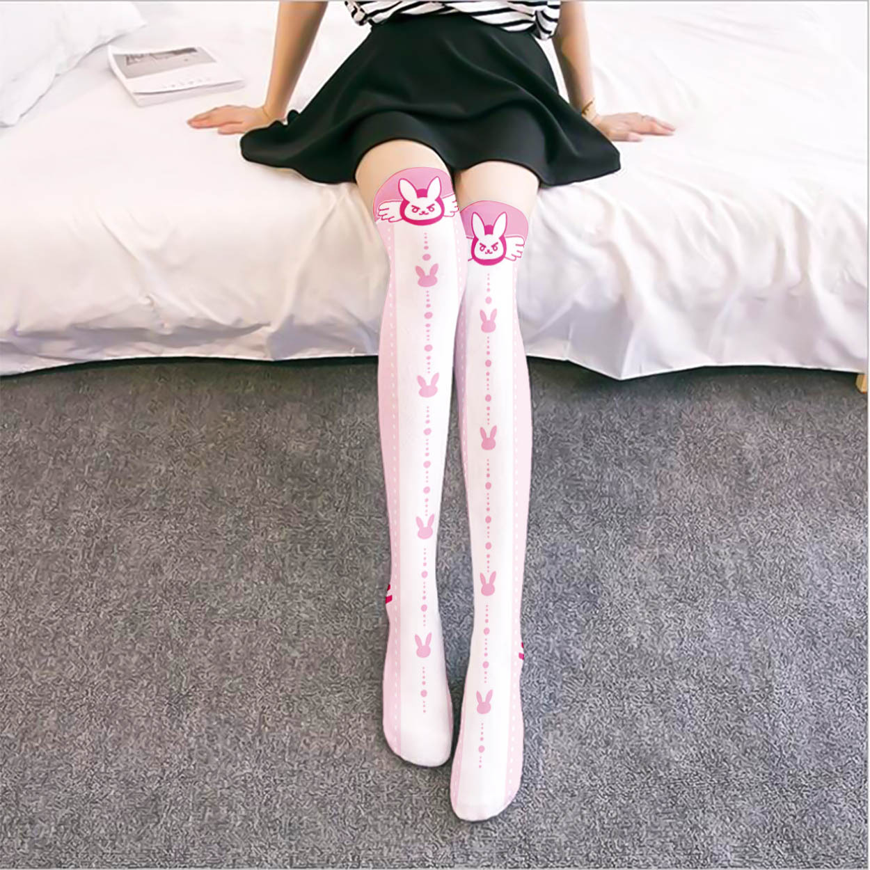 Game OW D.Va Cartoon Printed K – Silk Sock Bamboo Bewertung und Preis