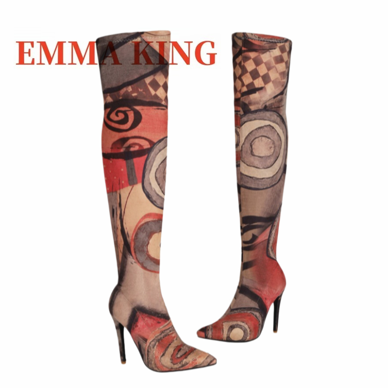Women's Art Print Thigh High B – Knee High Sock Women Bewertung und Preis