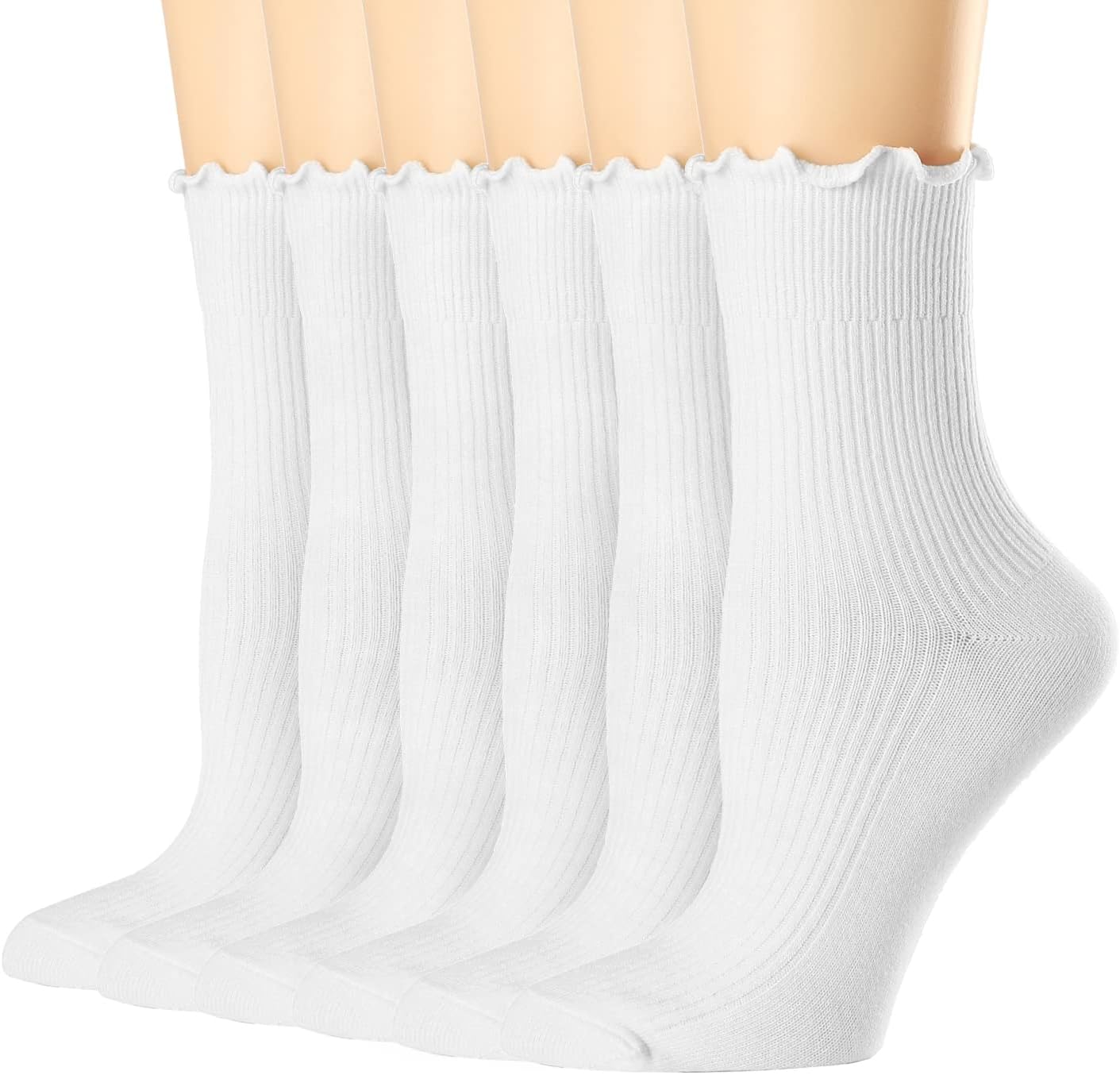 Women's Ruffle Turn-Cuff Casua – Cotton Crew Sock Pack Bewertung und Preis