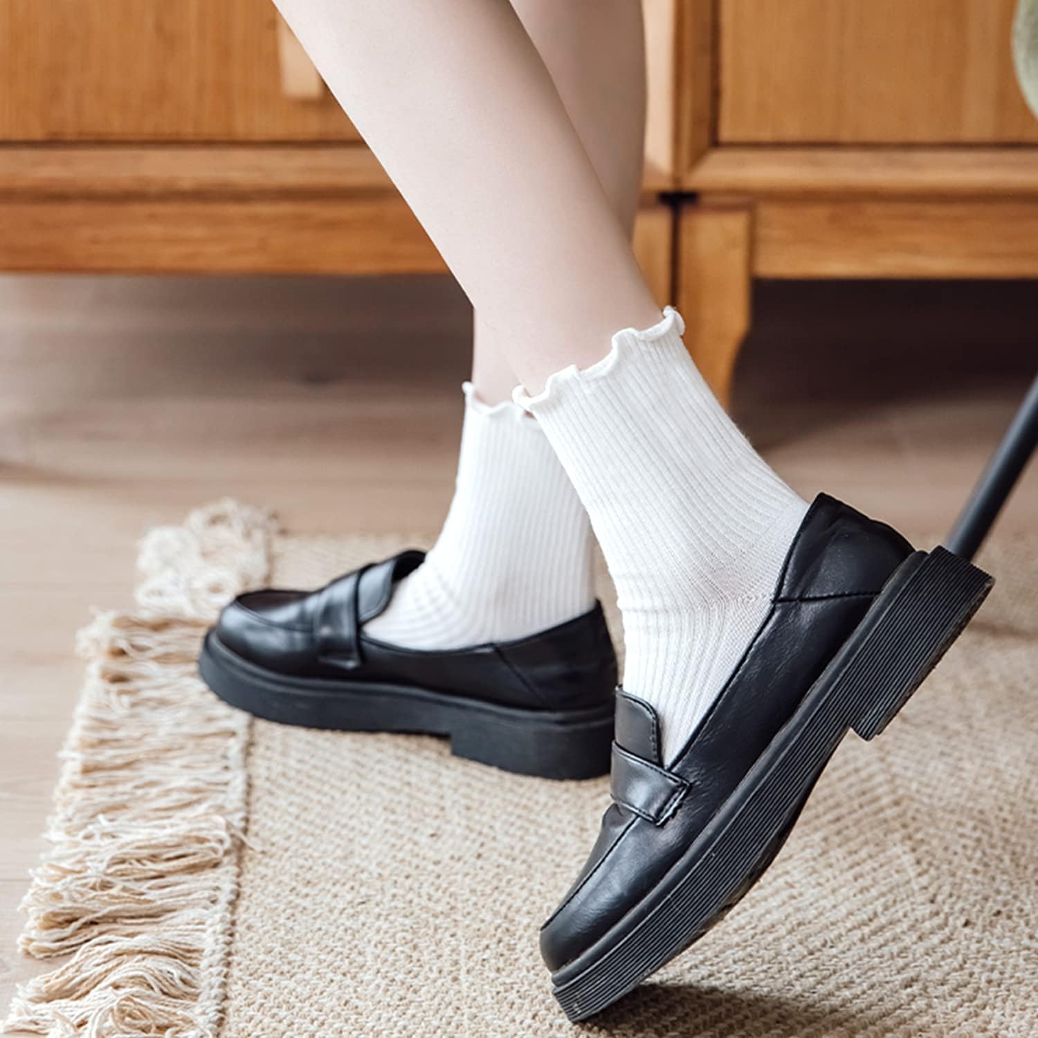 Women's Ruffle Turn-Cuff Casua – Cotton Crew Sock Pack Bewertung und Preis