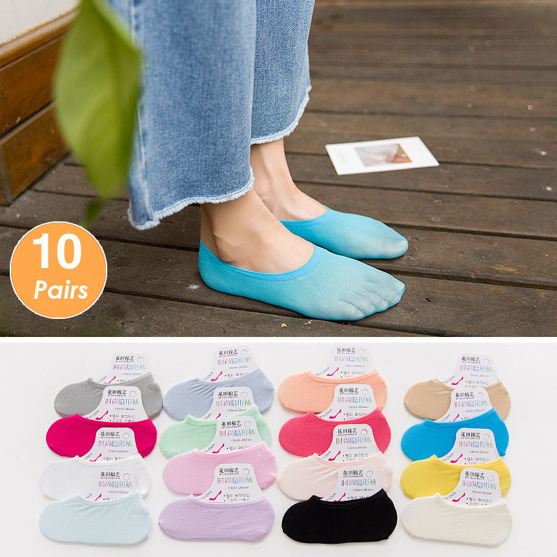 5 Pairs 10PCS Women Socks Nons – Invisibility Sock Loafer Bewertung und Preis
