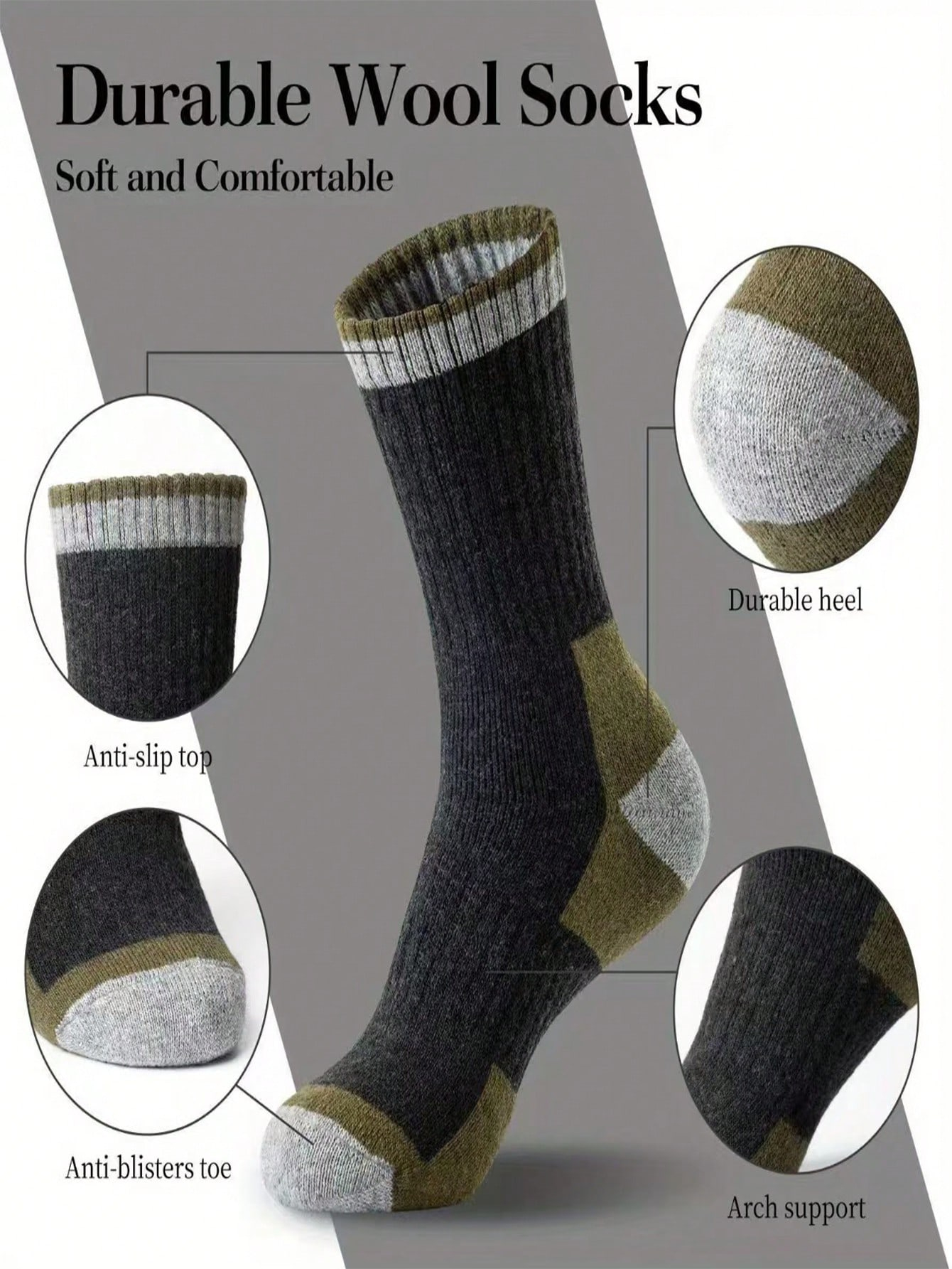 Men’s Thick Crew Socks 5-Pack, – Cotton Crew Sock Pack Bewertung und Preis