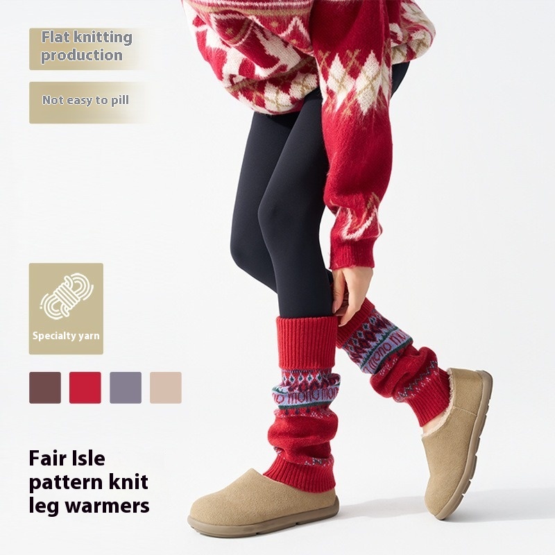 ​Fair Isle Knitted Leg Warmers – Boot Sock Slouchy Bewertung und Preis