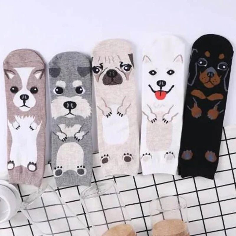 5 Pairs/pack Funny Cartoon Dog – Cotton Crew Sock Pack Bewertung und Preis