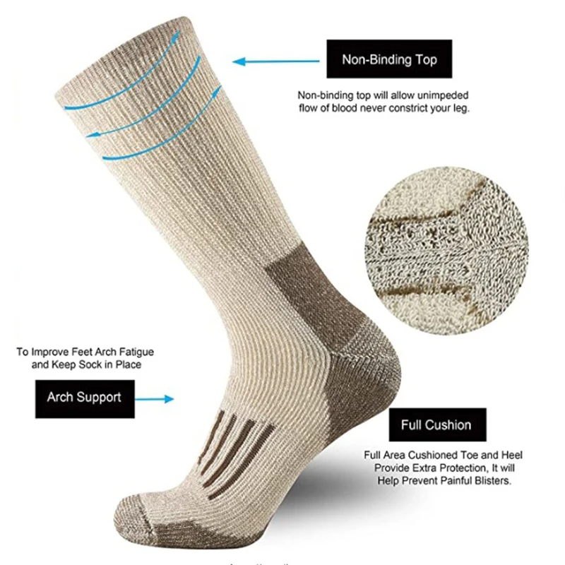 80% Wool Socks Thicken Warm Hi – Wool Hiking Sock Bewertung und Preis