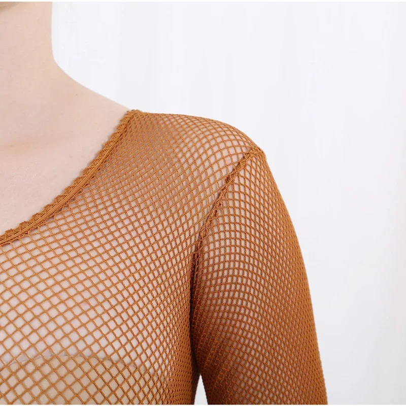 Latin Dance Full Body Jumpsuit – Fishnet Stocking Women Bewertung und Preis