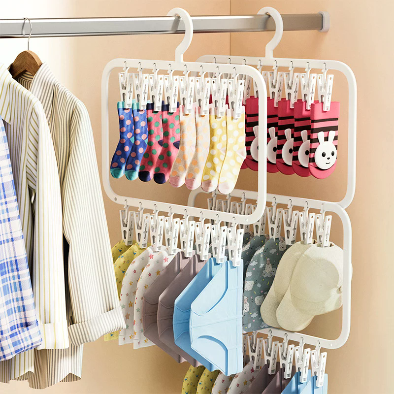 Multi-clip Sock Drying Rack Mu – Sock Organizer Tray Bewertung und Preis